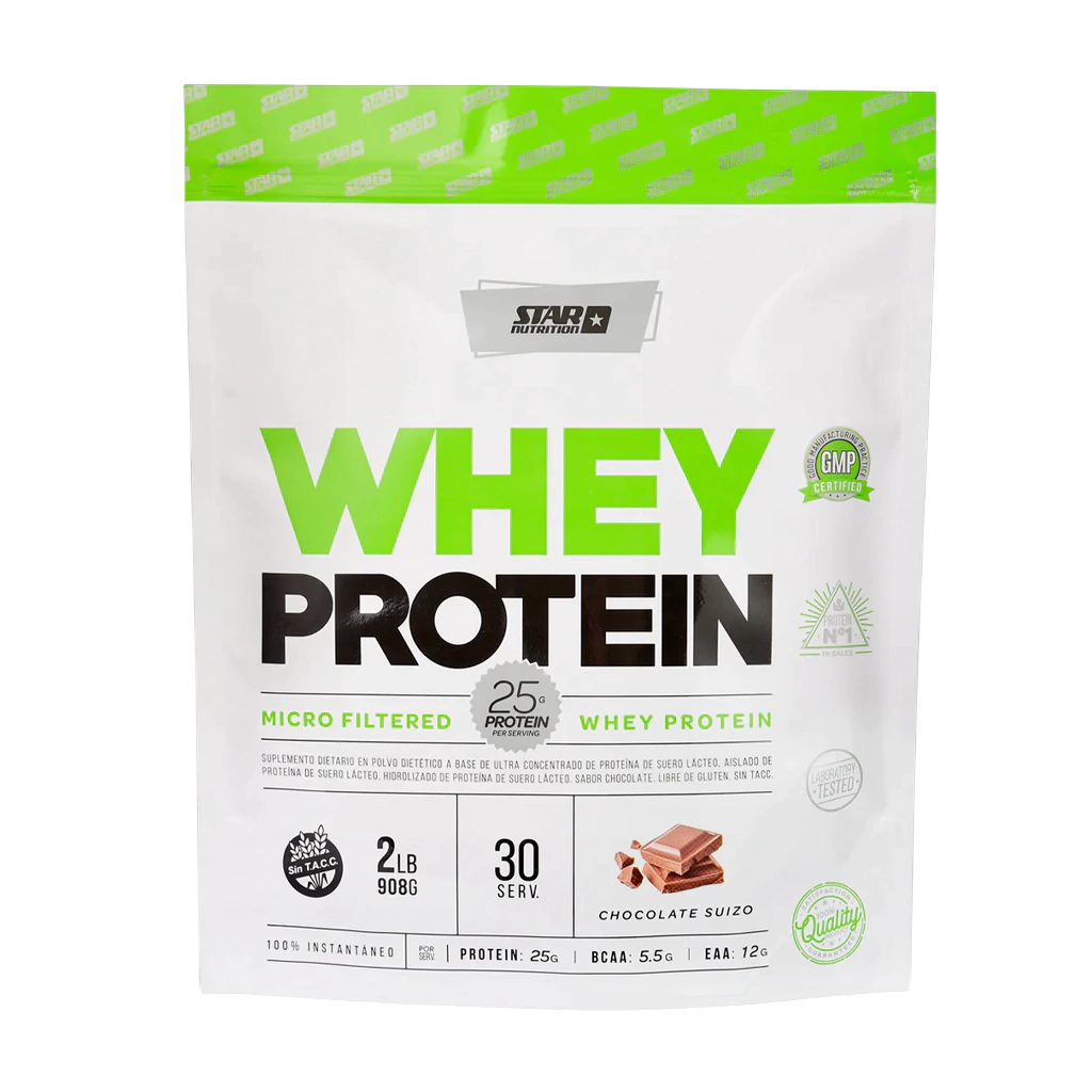 WHEY PROTEIN CHOCOLATE x 900 GRS STAR NUTRITION
