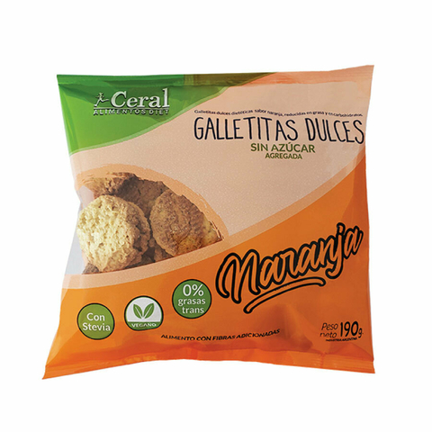 GALLETAS NARANJA  X 190 GR CERAL