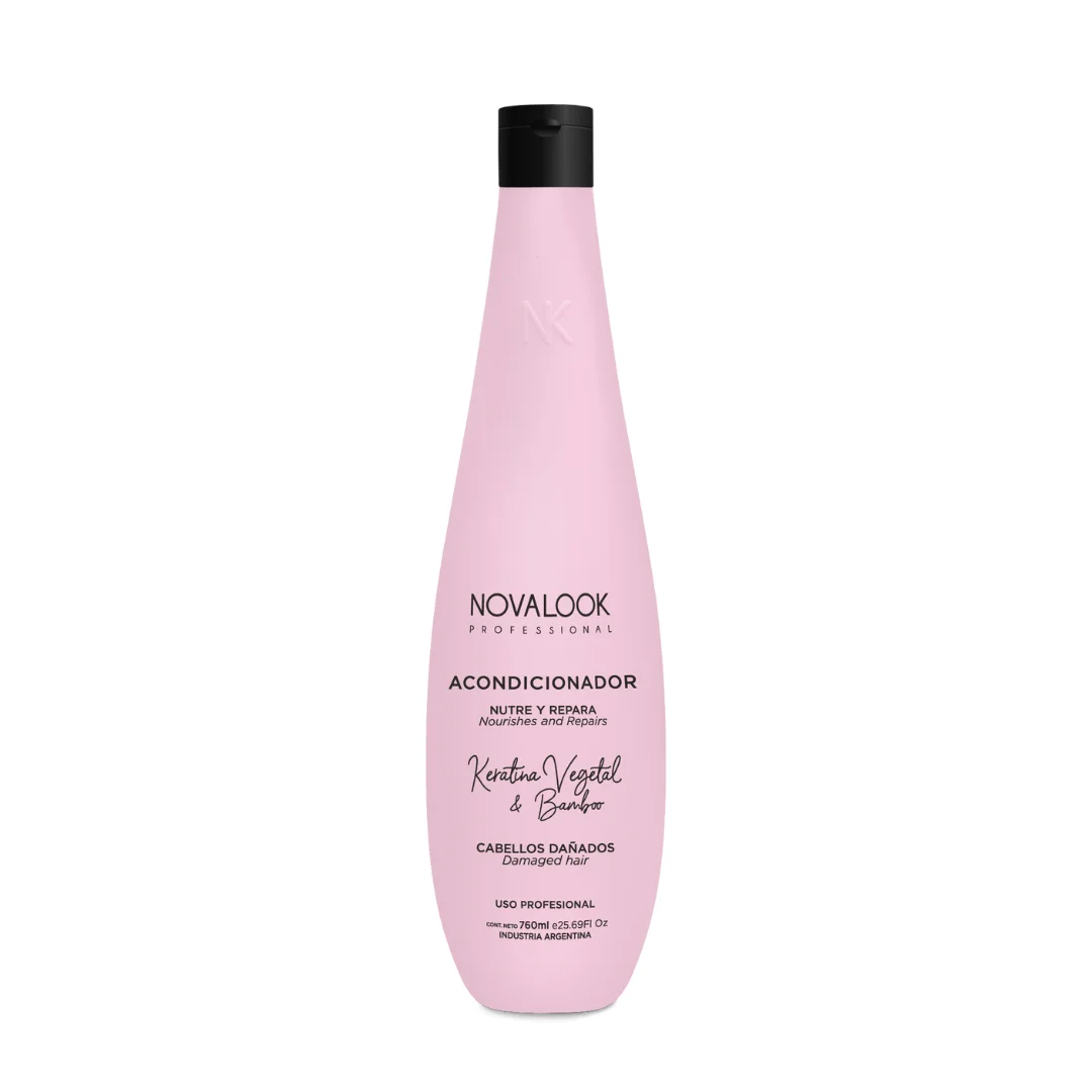 shampoo keratina vegetal y bamboo cabellos dañados  760ml