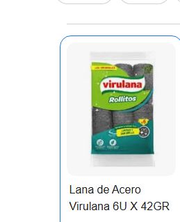 Lana de acero Rollitos Virulana 6u (36pack)