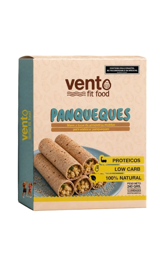 MASA PANQUEQUES SALADOS KETO x 12u VENTO FIT