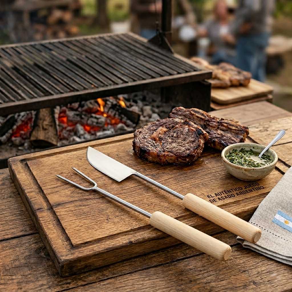 Cuchillo + Tenedor de Asado (30cm)