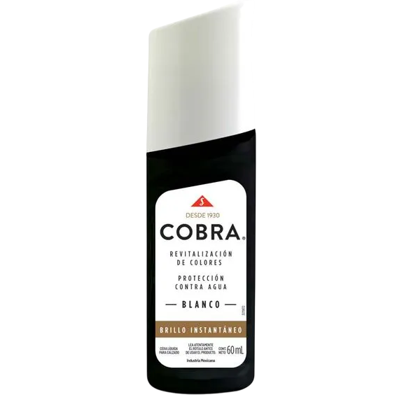 Pomada p/ zapato liquida 60ml blanco Cobra (12)