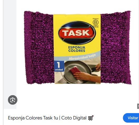 ESPONJA TASK SPUNITA METALIZADA COLORES