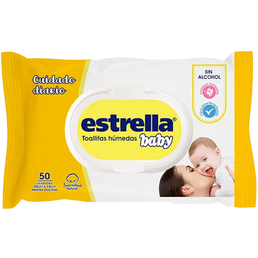 Toallitas humedas 50u cuidado diario Estrella (18)