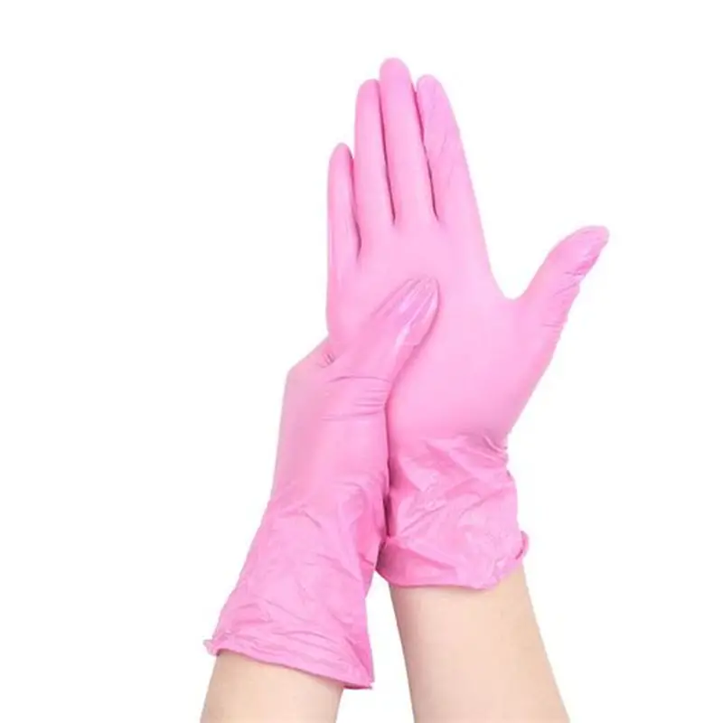 GUANTES NITRILO ROSA X PAR TALLE (M)
