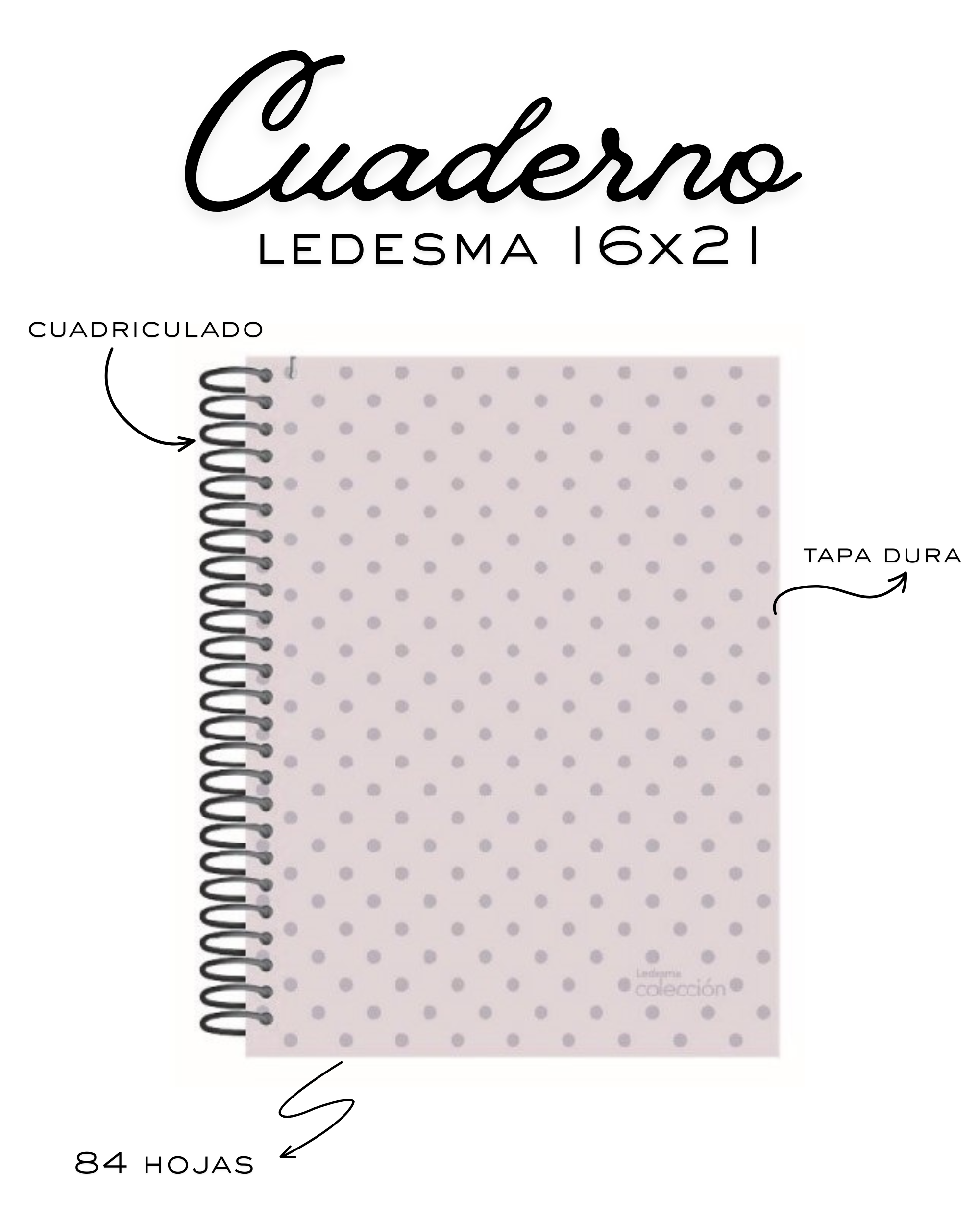 CUADERNO A4 LEDESMA COLECCION 84HOJAS CUADRICULADAS