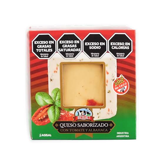 Queso Saborizado c/ Tomate y Albahaca x 400gr