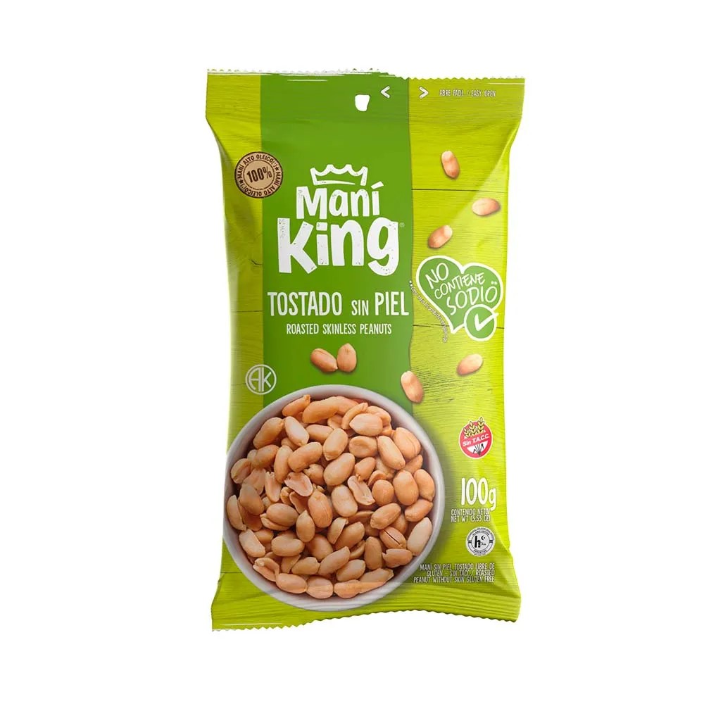 MANI KING TOSTADO SIN SAL X 100 GRS