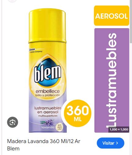 Lustramueble blem aerosol  lavanda 360ml