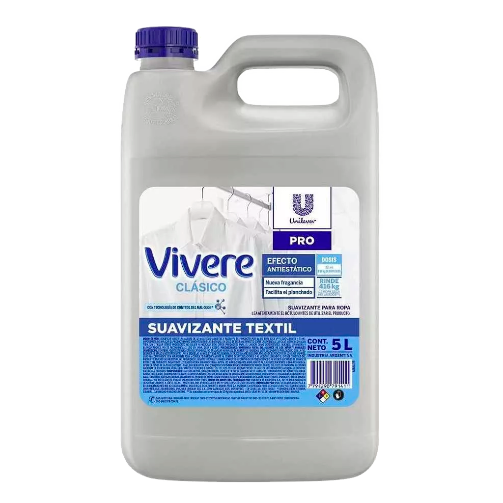 SUAVIZANTE LIQUIDO P/ROPA VIVERE unilever
