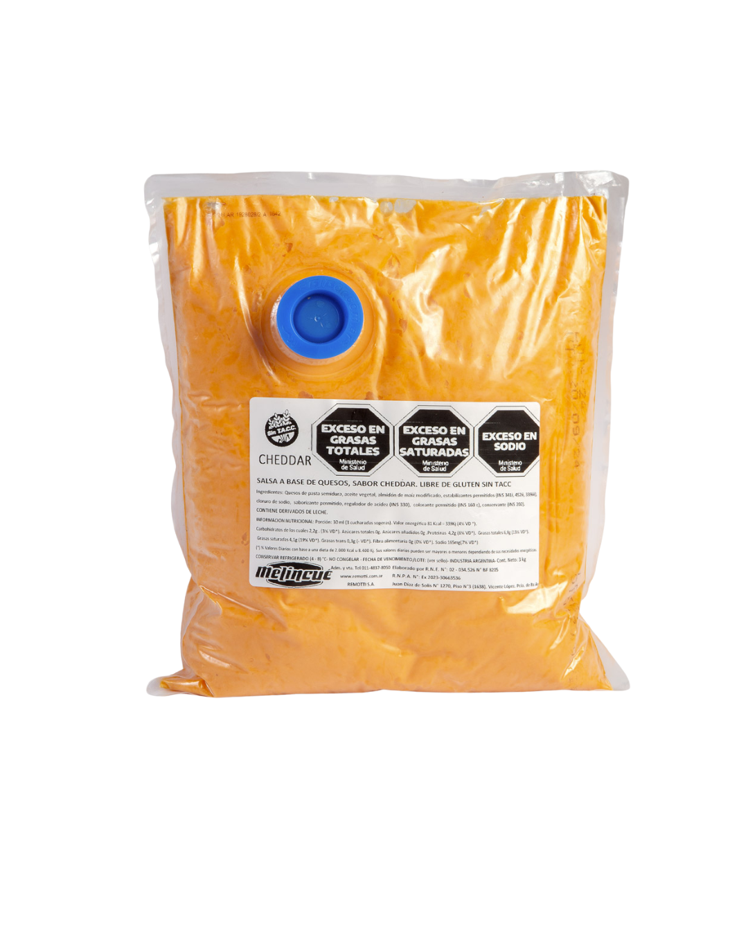 Queso Cheddar melincue pouch x 3lts