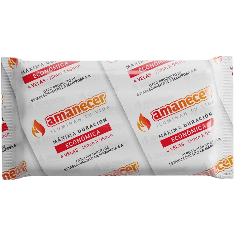 Velas 4u cortas Amanecer (50)