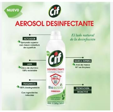 CIF desinfectante aerosol 360cc
