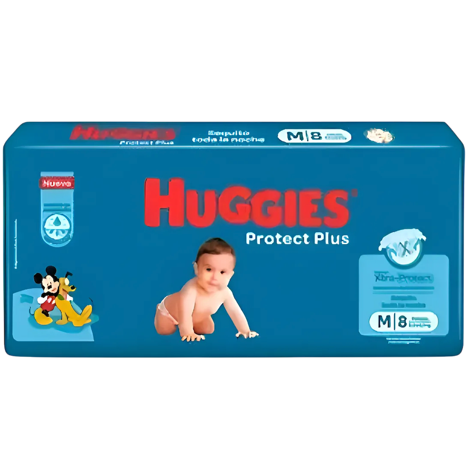 Pañal baby M 8u protect plus Huggies (12)