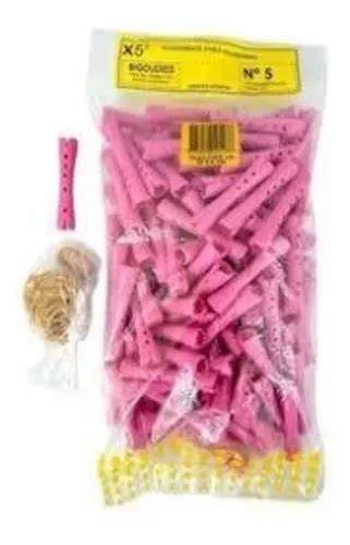 Bigudies Plásticos Rulos Rizos Pelo Nº 5 Peluquería x100u