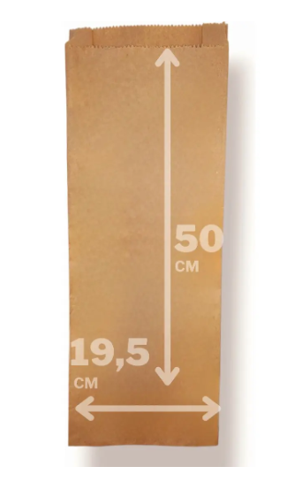 BOLSA PAPEL N9 X100U 19.5X50 CM (500)
