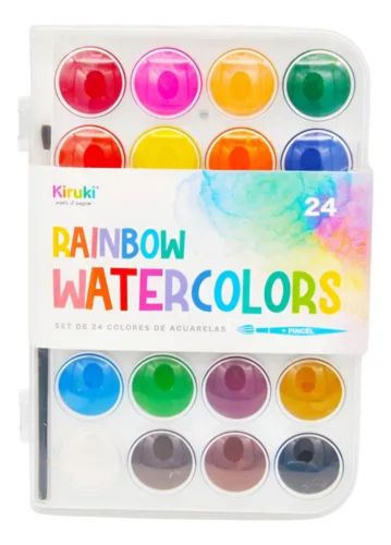 ACUARELA KIRUKI RAINBOW 24 COLORES