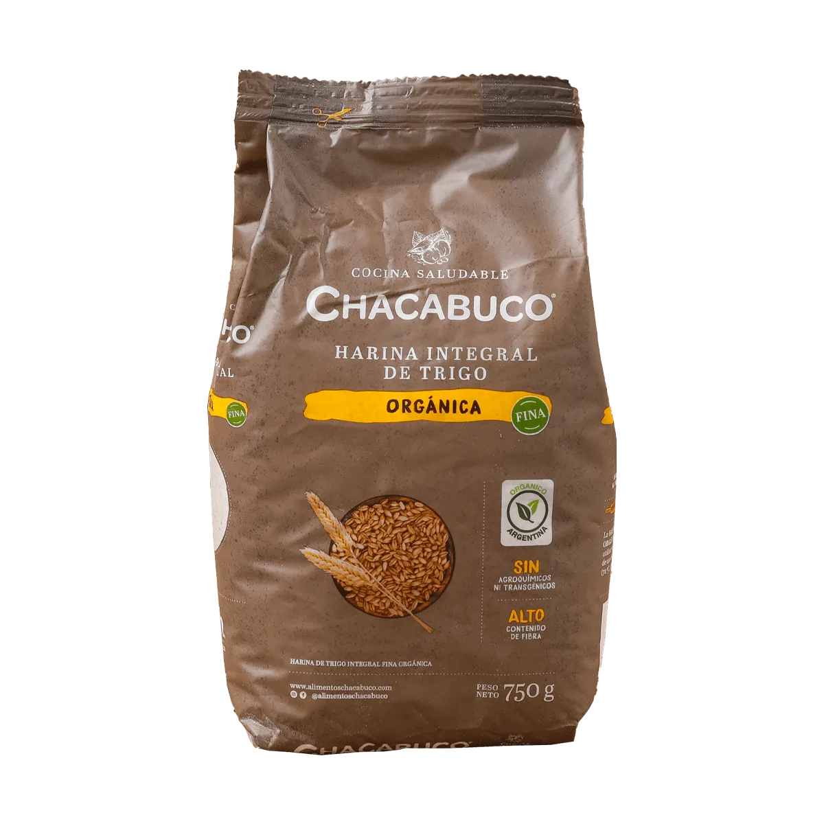 HARINA INTEGRAL ORG. FINA X 750G CHACABUCO