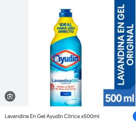 LAVANDINA AYUDIN GEL PUREZA CITRICA 500ML