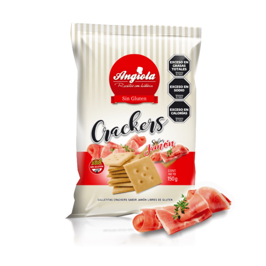 CRACKERS JAMON X 150 GRS ANGIOLA
