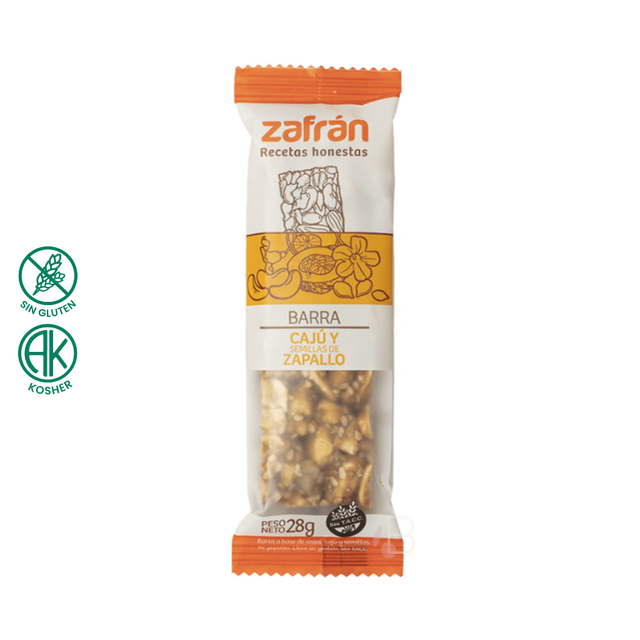 BARRITA DE CAJU Y SEM. DE ZAPALLO X 28 GR ZAFRAN