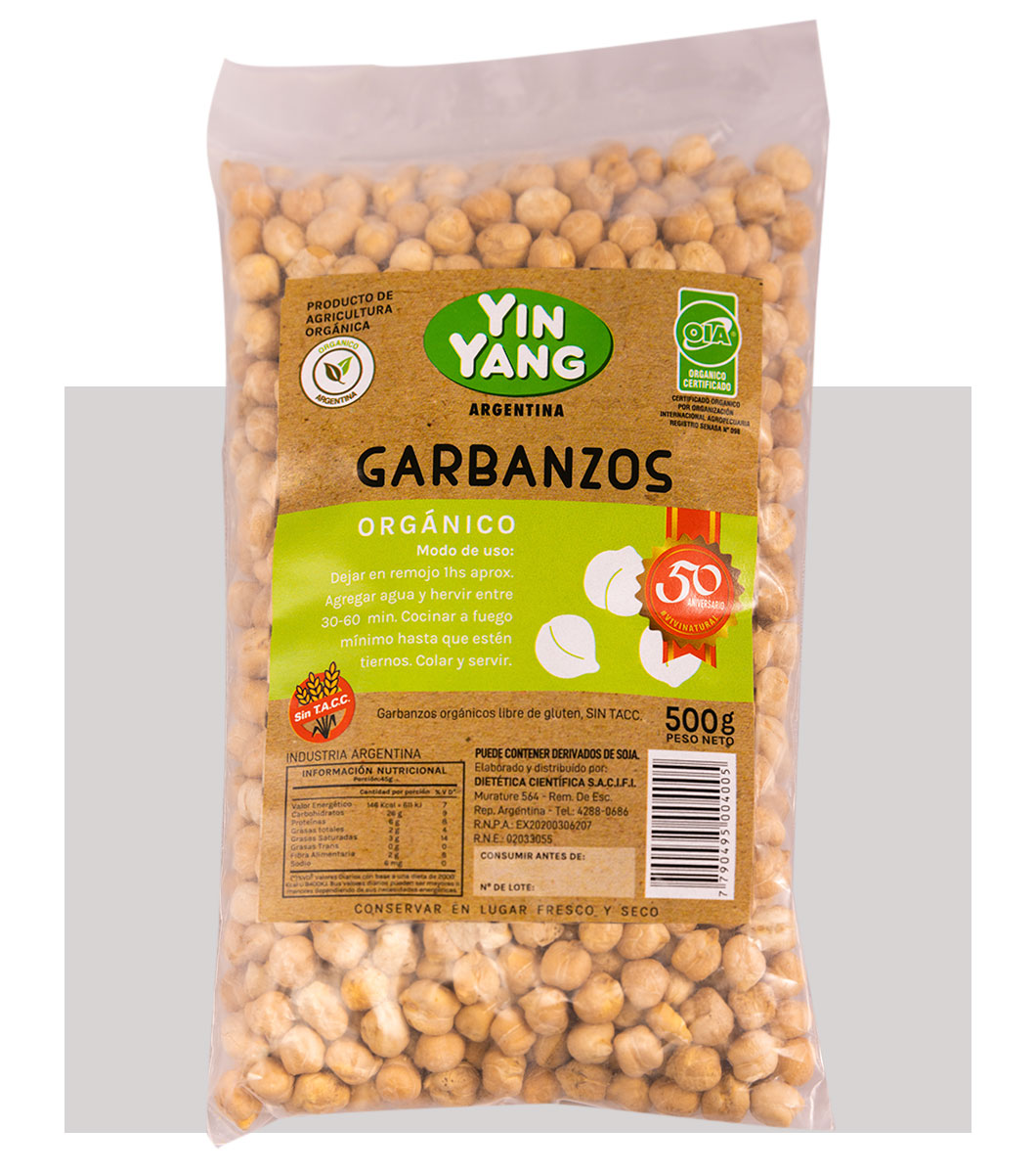 GARBANZOS ORGANICO X 500 GR YING YANG