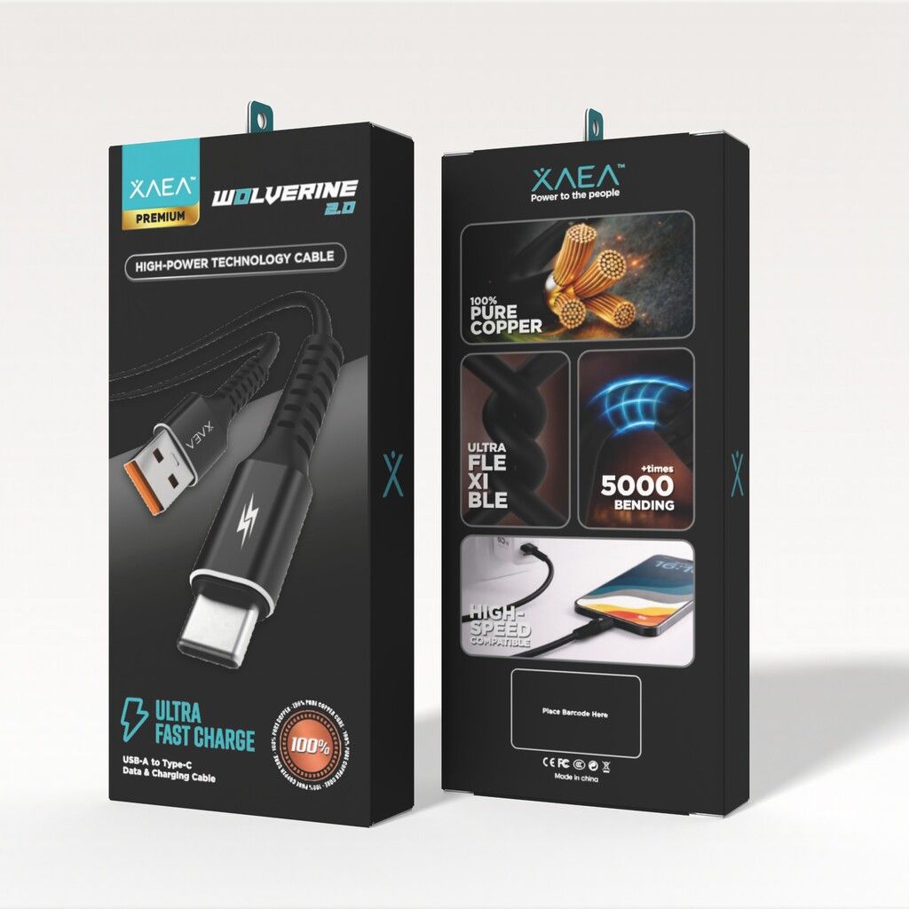 CABLE TIPO USB-C WOLVERINE 4,4A