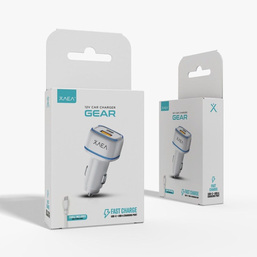 CARGADOR DE AUTO 20w 1 USB 1 TC + CABLE TIPO C