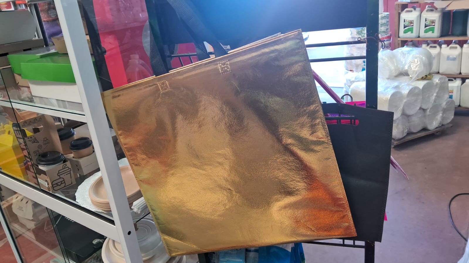 Bolsa friselina 43x45 Manija Dorada / plateada