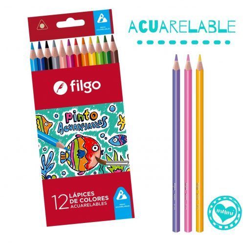 LAPICES DE COLORES FILGO ACUARELABLES X12