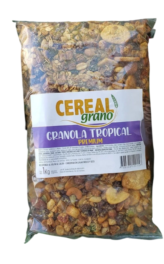 GRANOLA PREMIUM TROPICAL x 1kg CERRO AZUL