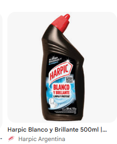 HARPIC BLANCO BRILLANTE 500ML BAÑO