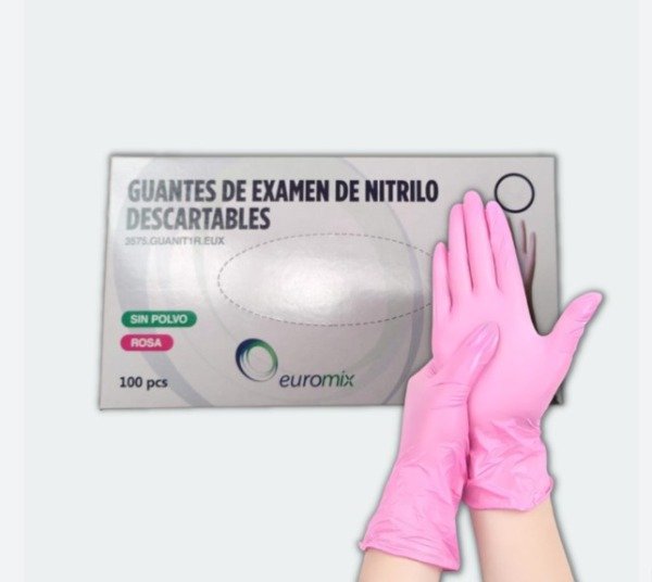 CAJA DE GUANTES ROSA TALLE M